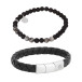 Armbandsset Leonard/Bruno Svart/Grå