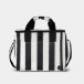 City kylväska stor rPET svart/vit randig