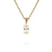 Petite Navette Halsband Gold Crystal