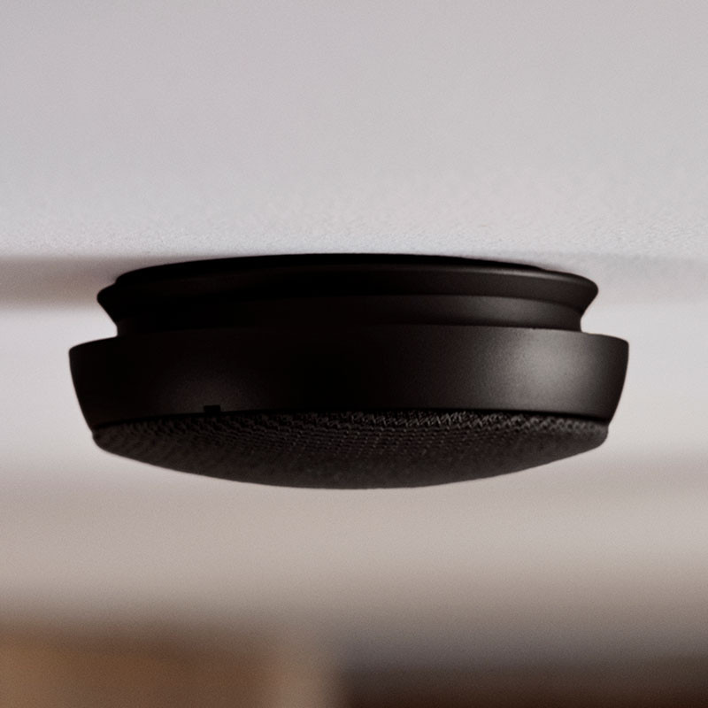 Optisk brandvarnare 10 cm Svart