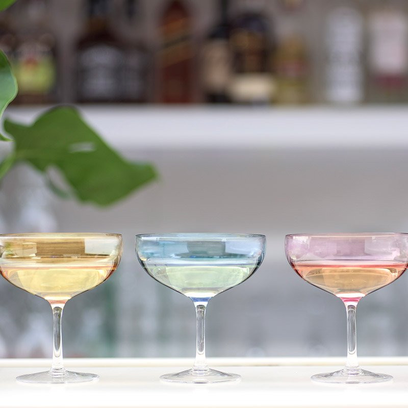 Happy Champagneglas 28 cl Blå