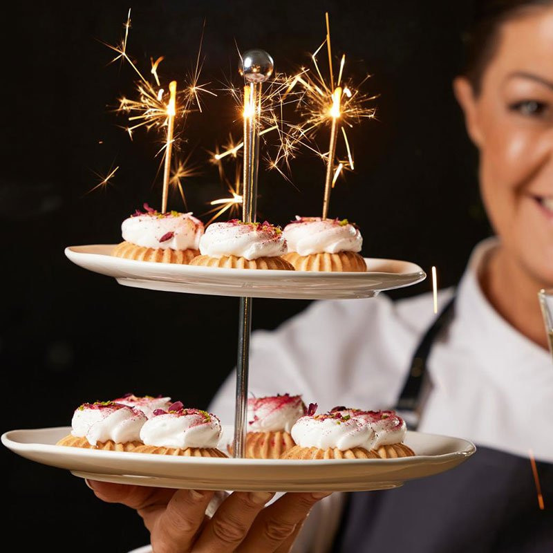 Våningsfat Vit porslin