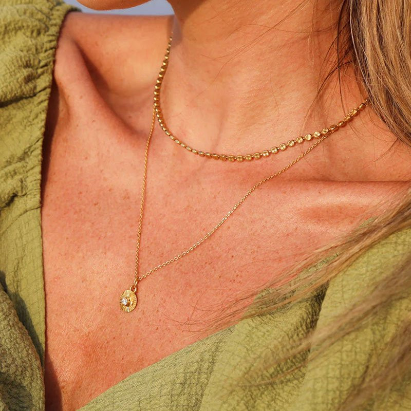 Mini Odessa Halsband Gold Crystal