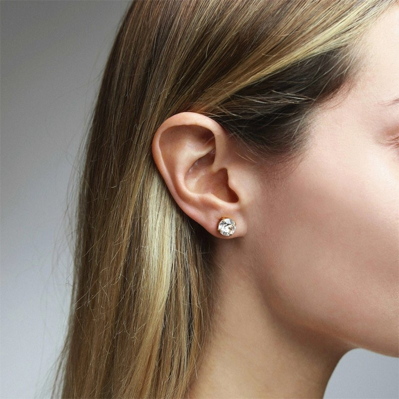 Örhänge Classic Stud Gold Crystal