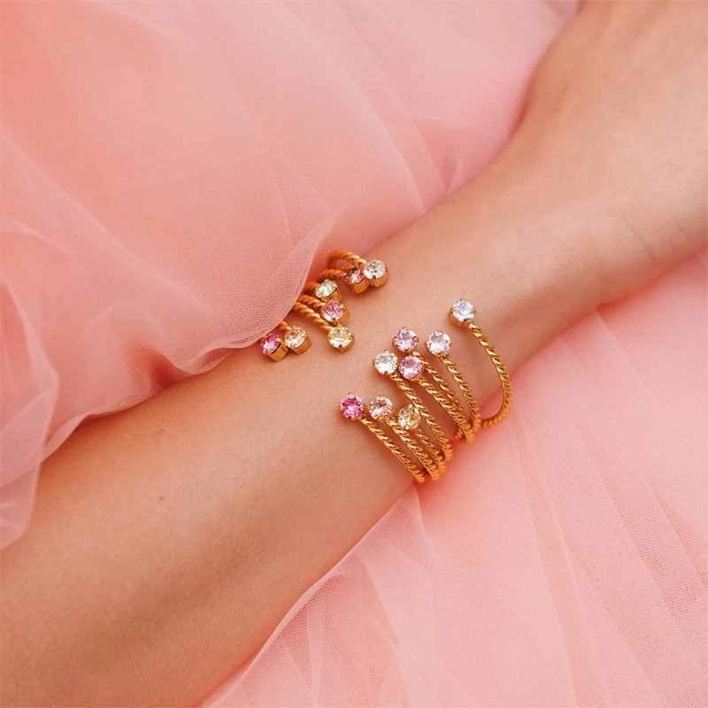 Armband Mini Twisted Gold Light rose