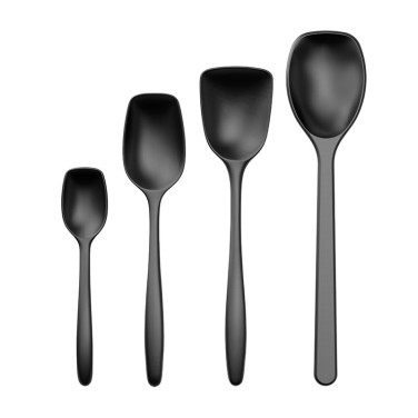 Köksredskap 4 delar Carbon Black