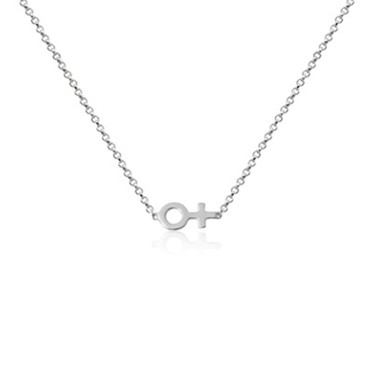 Woman necklace Recycled silver rhodium plating