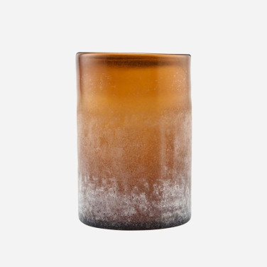 Värmeljushållare, Mist, Brun, 19,5 cm