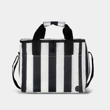 City kylväska stor rPET svart/vit randig