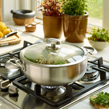 Serveringspanna med lock