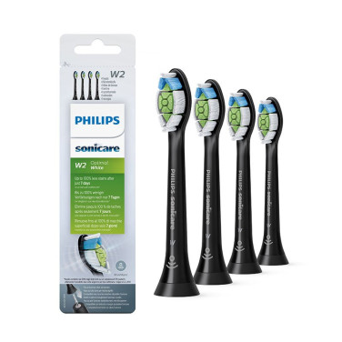 Tandborsthuvuden Sonicare W2 4-pack Svart