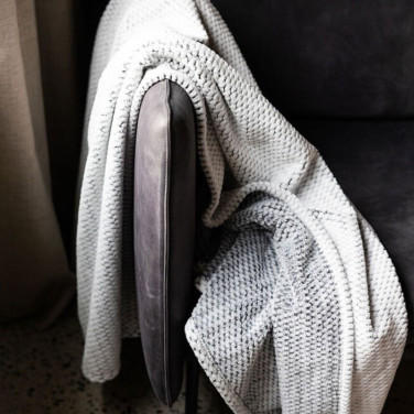 Anni Fleecepläd Grå