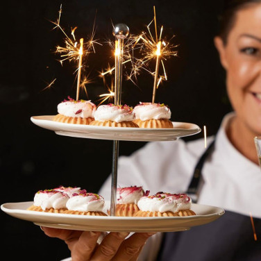 Våningsfat Vit porslin