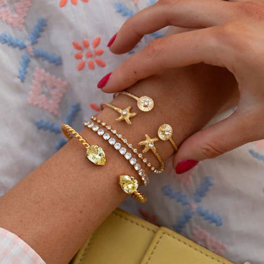 Odessa Armband Gold Crystal