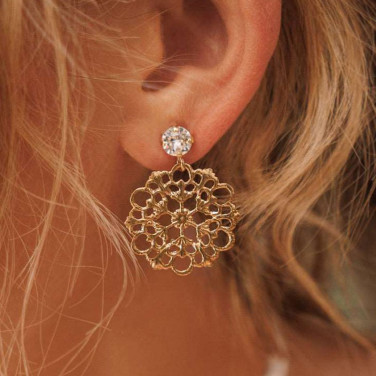 Andrea Örhänge  Gold Crystal