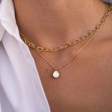 Mini Carlotta Halsband Gold Crystal