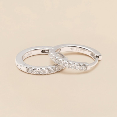 Örhänge Alliance Diamond Hoops 