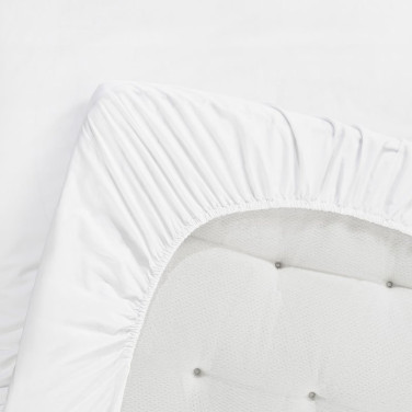 Dra-på-lakan i Egyptisk Bomull 180x200 cm Vit