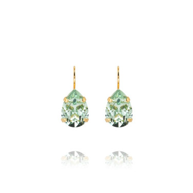 Örhänge Mini Drop Clasp Gold Chrysolite